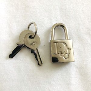 Vintage Dior lock and key pendant